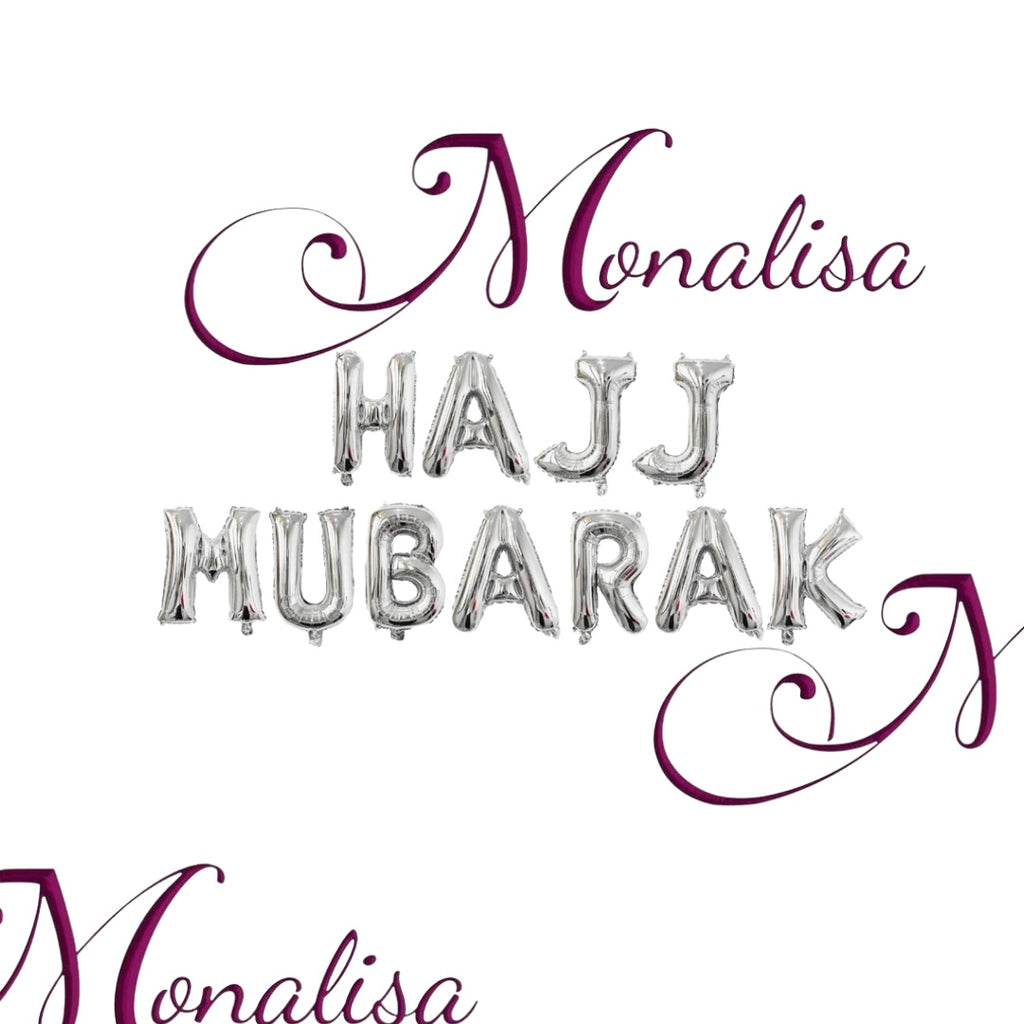 Hajj Mubarak Letter Balloons