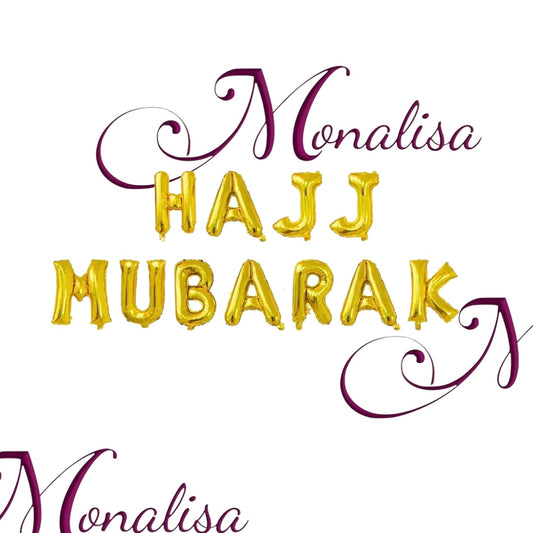 Hajj Mubarak Letter Balloons